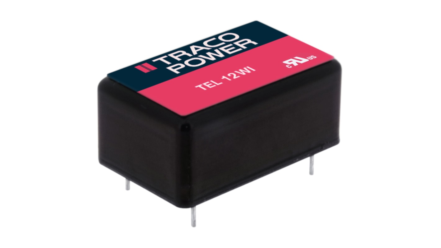 TRACOPOWER TEL 12WI DC/DC-Wandler 12W 24 V dc IN, 24V dc OUT Durchsteckmontage 1.5kV dc isoliert