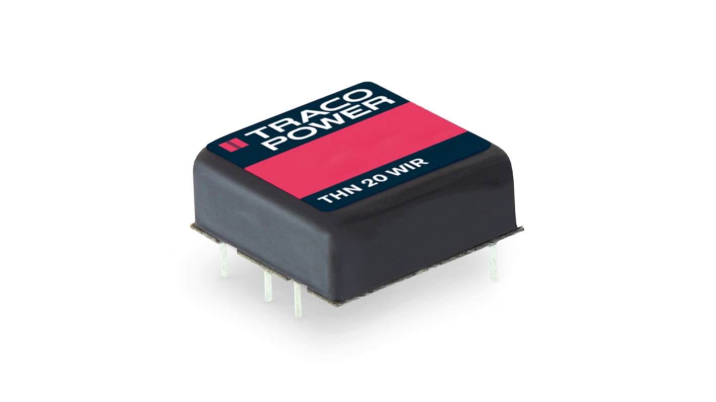 TRACOPOWER THN 20WIR DC-DC Converter, 24V dc/, 18 → 75 V dc Input, 20W, Through Hole