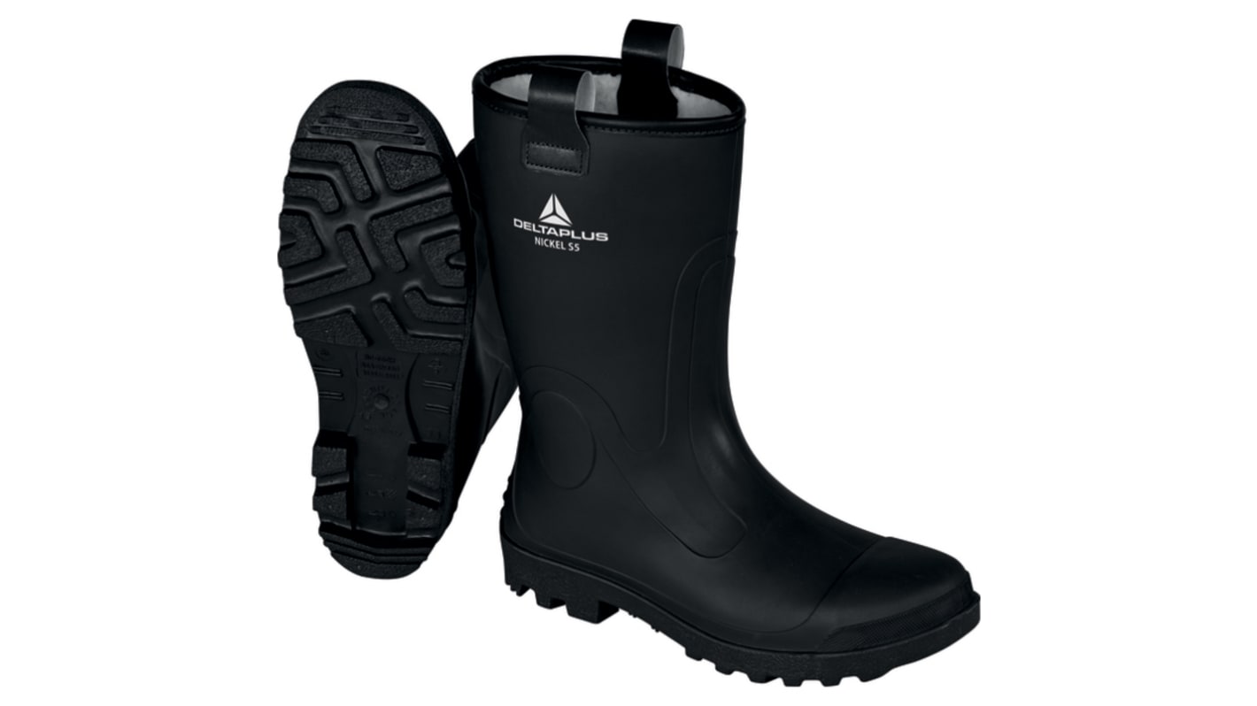 Delta Plus NICKEL S5 CI SRC Black, White Steel Toe Capped Men's Safety Boots, UK 6, EU 39