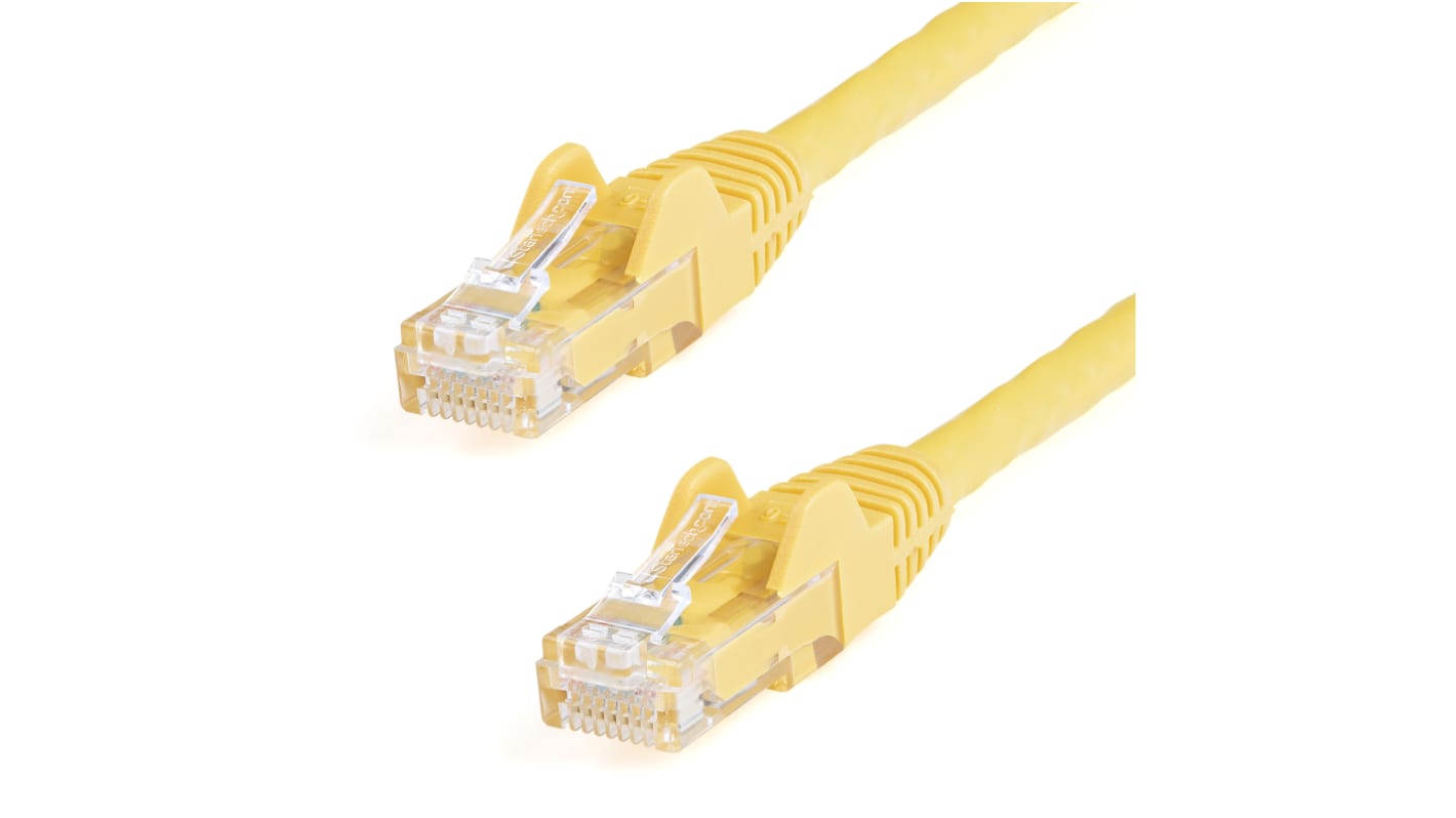 StarTech.com Cat6 Straight Male RJ45 to Straight Male RJ45 Ethernet Cable, U/UTP, Yellow PVC Sheath, 1.5m, CMG Rated