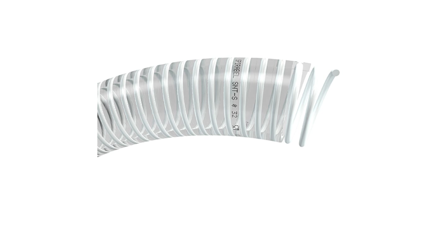 Manguera flexible reforzada TRICOFLEX de PVC Transparente, long. 25m, Ø int. 100mm, para Industrial