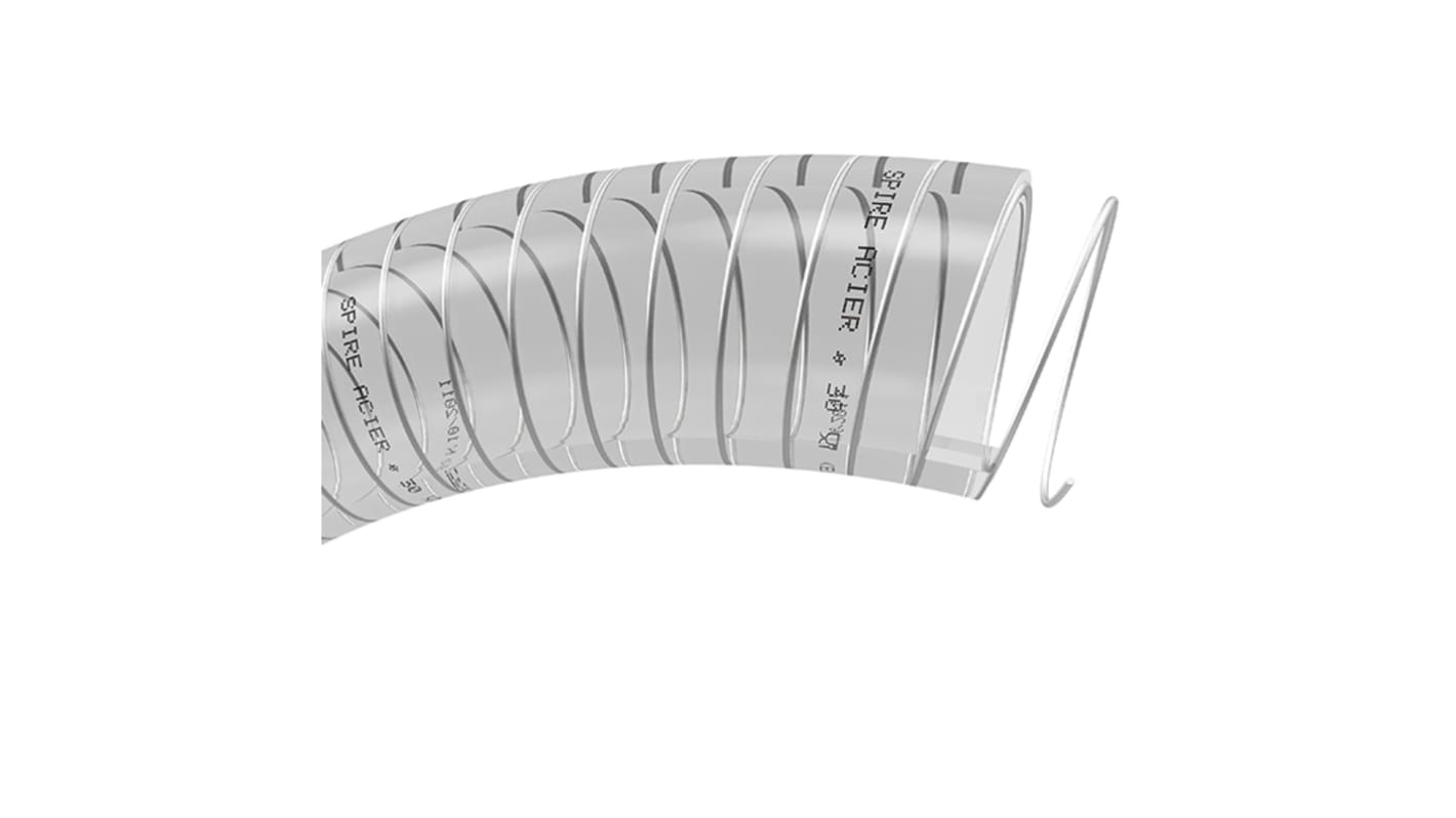 Manguera flexible reforzada TRICOFLEX de PVC Transparente, long. 30m, Ø int. 35mm, para Industrial
