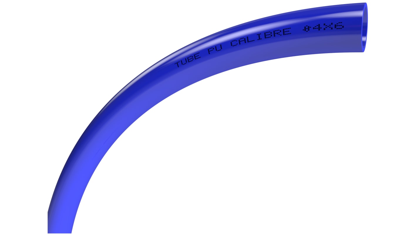 Tubería de aire comprimido TRICOFLEX de Poliuretano Azul, diá. exterior 6mm, longitud 25m