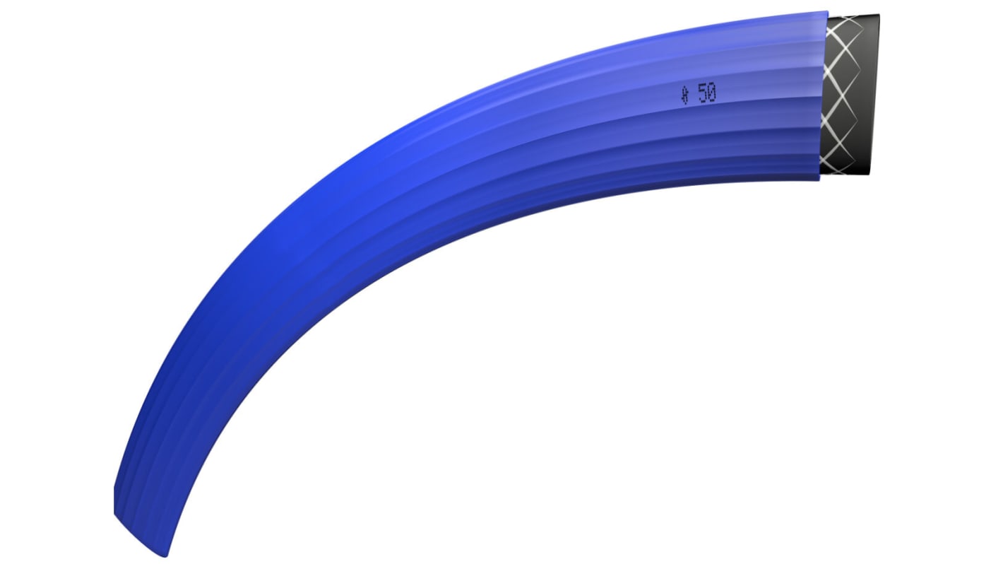 Manguera flexible reforzada TRICOFLEX de PVC Azul, long. 25m, Ø int. 70mm, para Enrollable plana