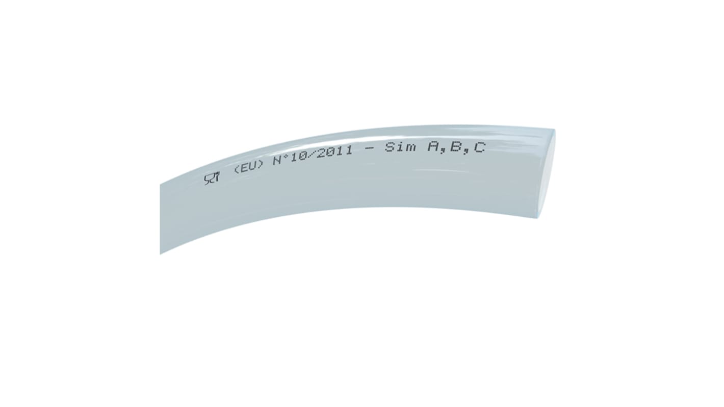 Manguera flexible reforzada TRICOFLEX de PVC Transparente, long. 50m, Ø int. 10mm, para Alimentos