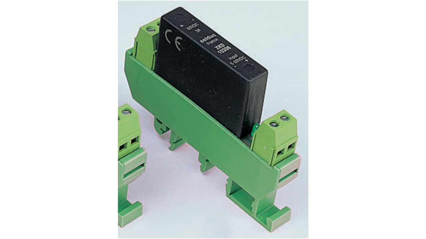 Celduc XK Series Solid State Interface Relay, 240 V Control, 3 A Load, DIN Rail Mount