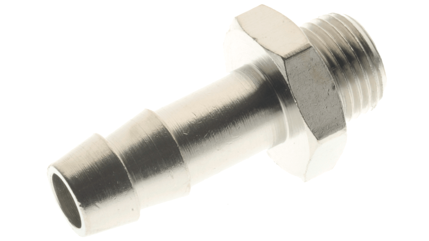 Raccord de tuyau souple RS PRO Droit, BSPP 1/8" mâle Laiton, dia.interne 6mm