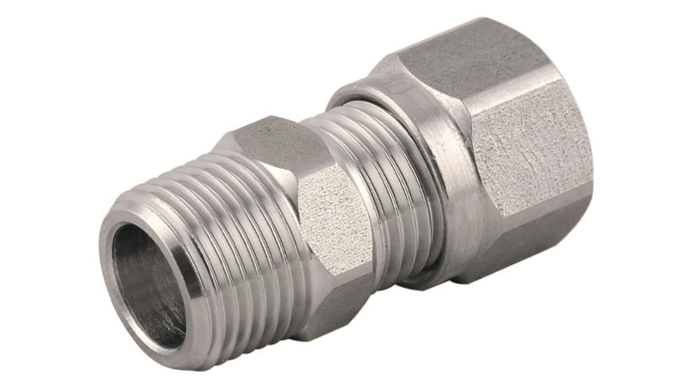 RS PRO 69480 Series Straight Fitting, BSP 1/8 Male to Push In 6 mm, Threaded-to-Tube Connection Style