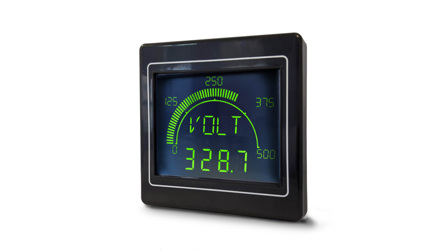 Medidor de proceso Trumeter, con display LCD, para Corriente, Frecuencia, Potencia, Tensión, dim. 68mm x 68mm