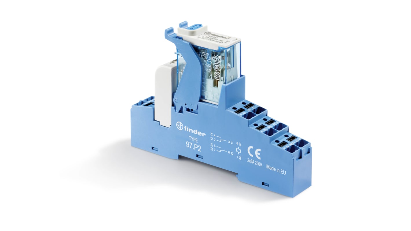 Finder 4C Schnittstellen-Relaismodul, 35V / 48V dc 48V dc, 2-poliger Wechsler DIN-Schienen