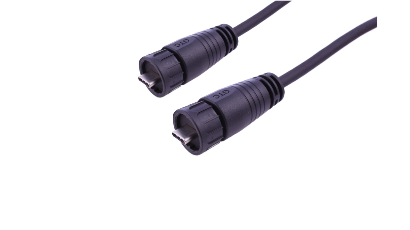 Cable USB 3.1 RS PRO, con A. USB C, con B. USB C, long. 2m, color Negro