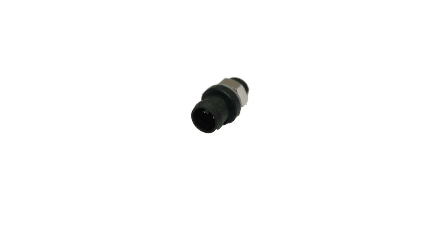 RS PRO M6 Rundsteckverbinder Stecker 2-polig / 5.0A, Tafelmontage IP 67