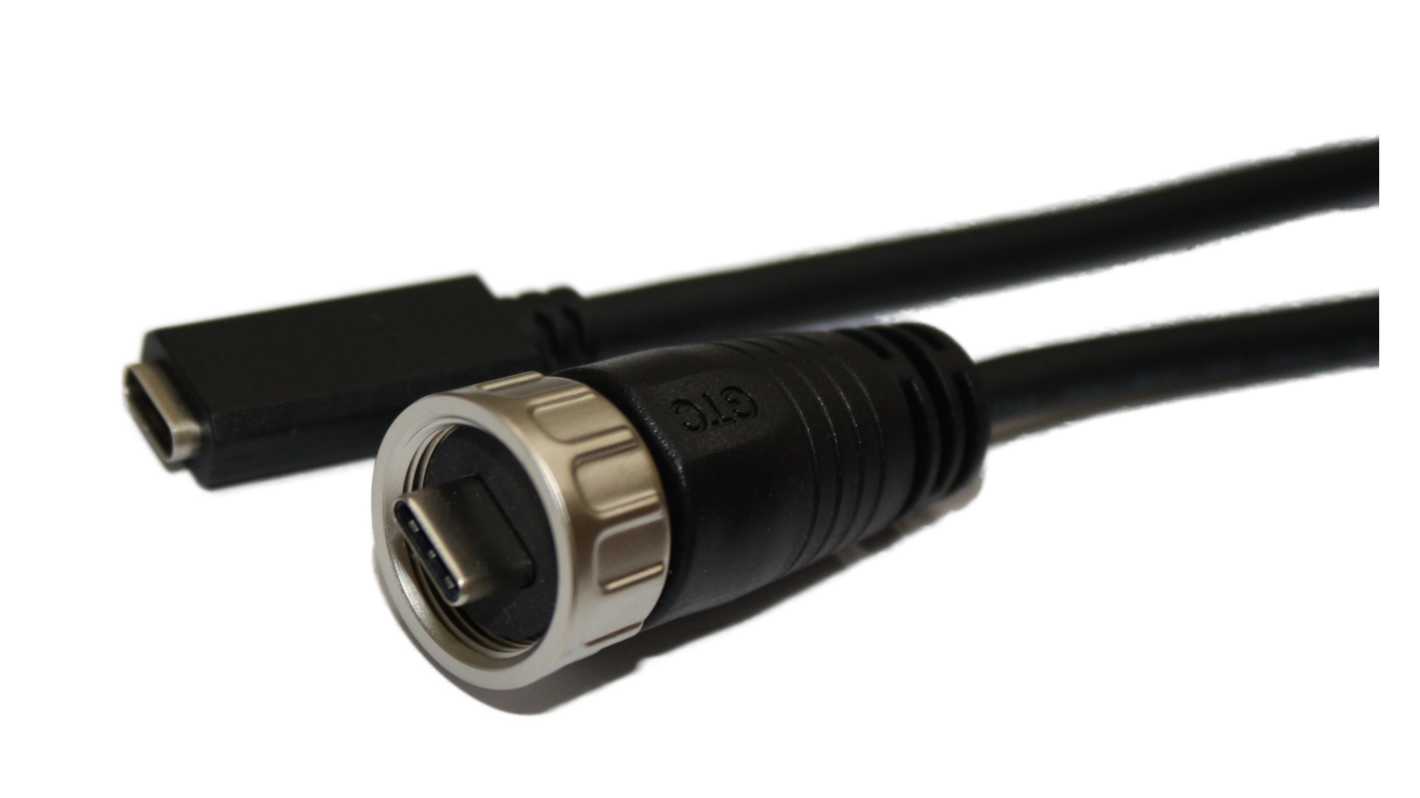 RS PRO USB 3.1 Cable, Male USB C to Female USB C Cable, 2m RS