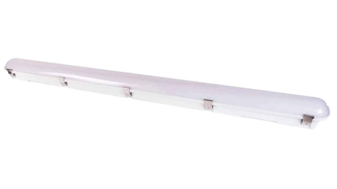 Luminaria lineal RS PRO, Emergencias y microondas, 100 → 240 V., 30 W, 38 W, 40 W, 55 W, LED CCT3 seleccionable,