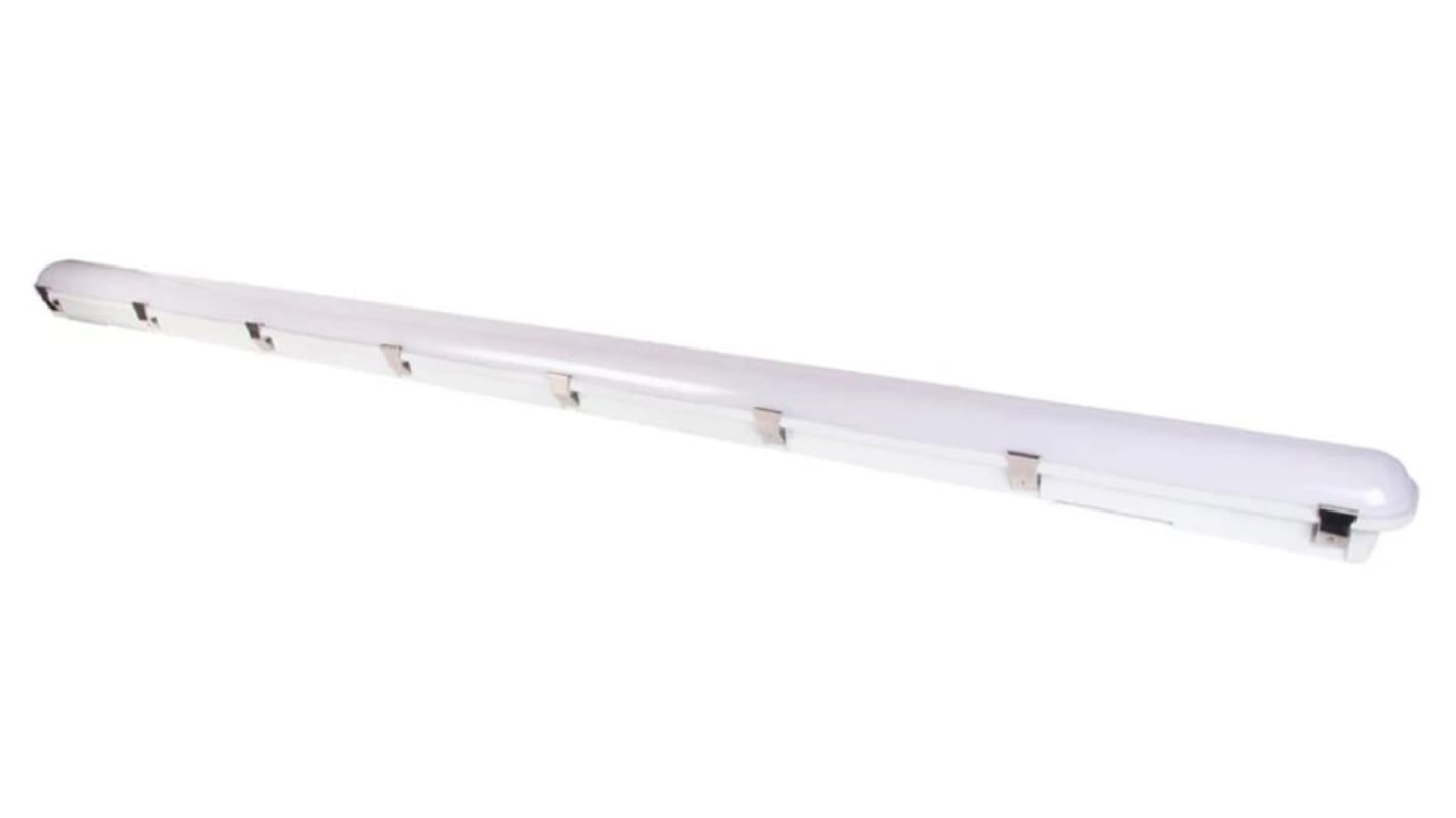 RS PRO 40 W, 56 W, 66 W, 80 W LED CCT3 Selectable Batten Light, 100 → 240 V Single Batten, Anti-corrosive, 1800