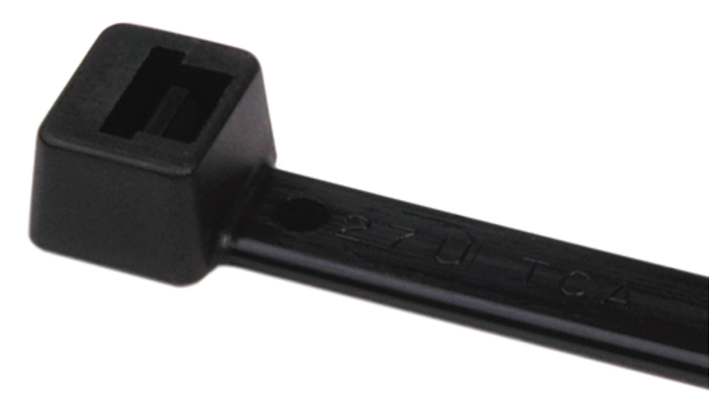 HellermannTyton Cable Tie, Inside Serrated, 535mm x 13.2 mm, Black Polyamide 6.6 (PA66), Pk-50