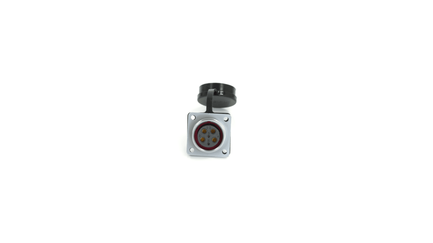 Conector circular RS PRO hembra de 6 vías hembra, Montaje en Panel, IP67