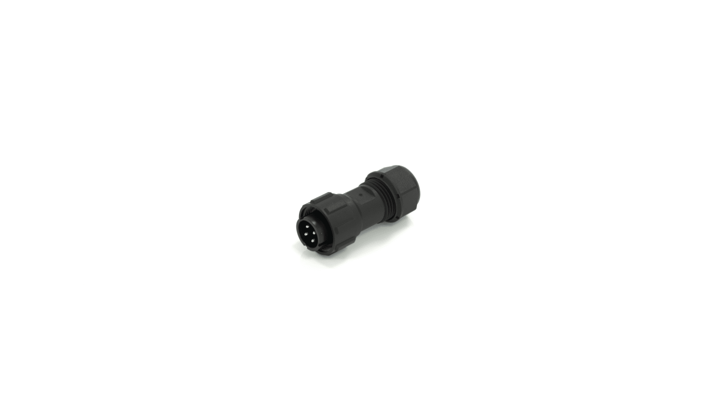 Conector circular RS PRO macho de 4 vías macho, montaje aéreo, IP68