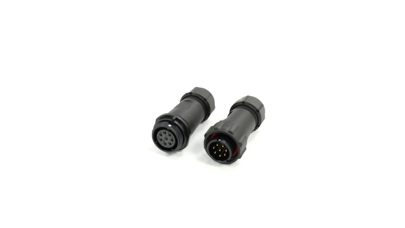 Conector circular RS PRO macho, hembra de 8 vías Hembra, Macho, montaje aéreo, IP68