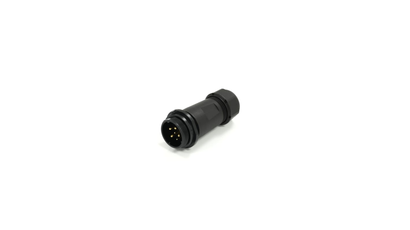 Conector circular RS PRO macho de 6 vías macho, montaje aéreo, IP68