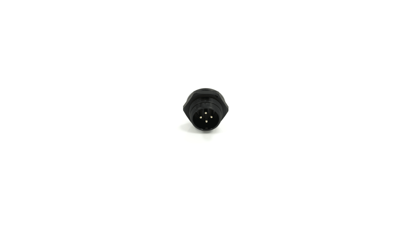 RS PRO Circular Connector, 4 Contacts, Panel Mount, 21 mm Connector, Plug, Male, IP68