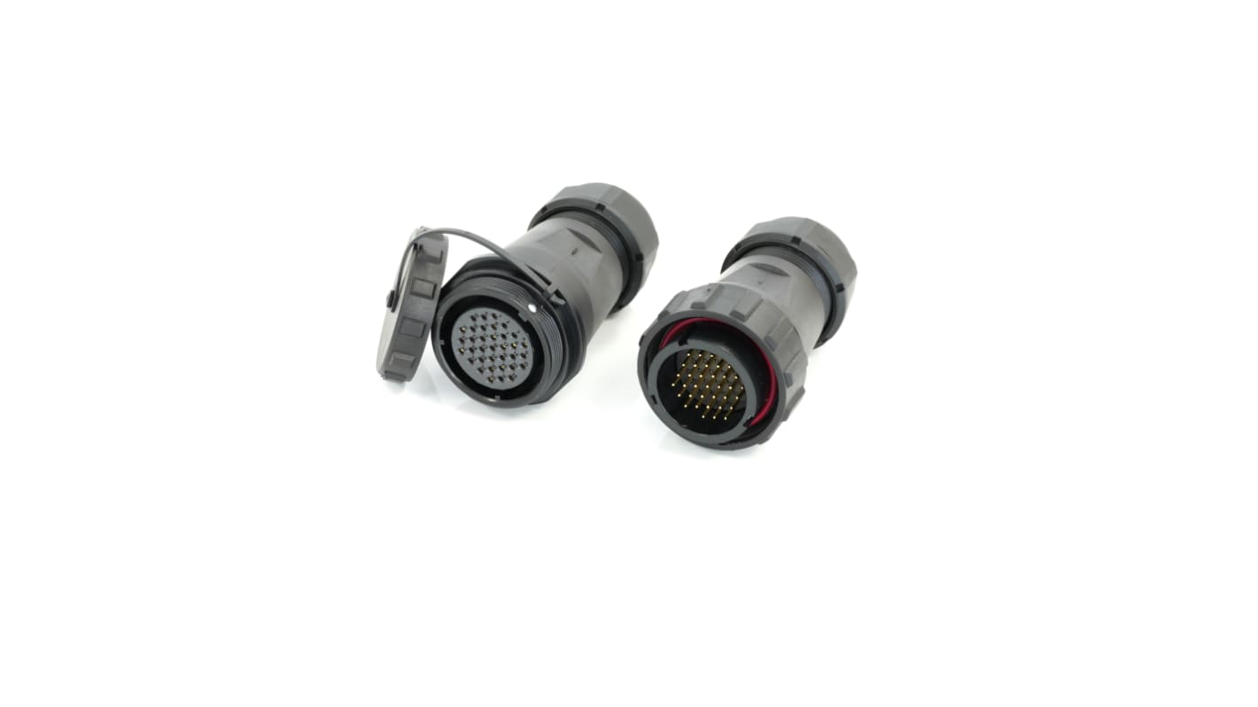 Conector circular RS PRO macho, hembra de 35 vías Hembra, Macho, montaje aéreo, IP68