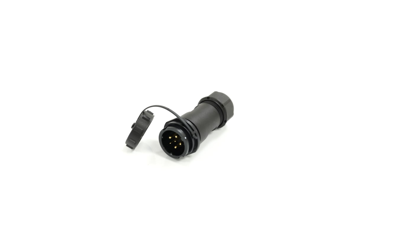 Conector circular RS PRO macho de 6 vías macho, montaje aéreo, IP67