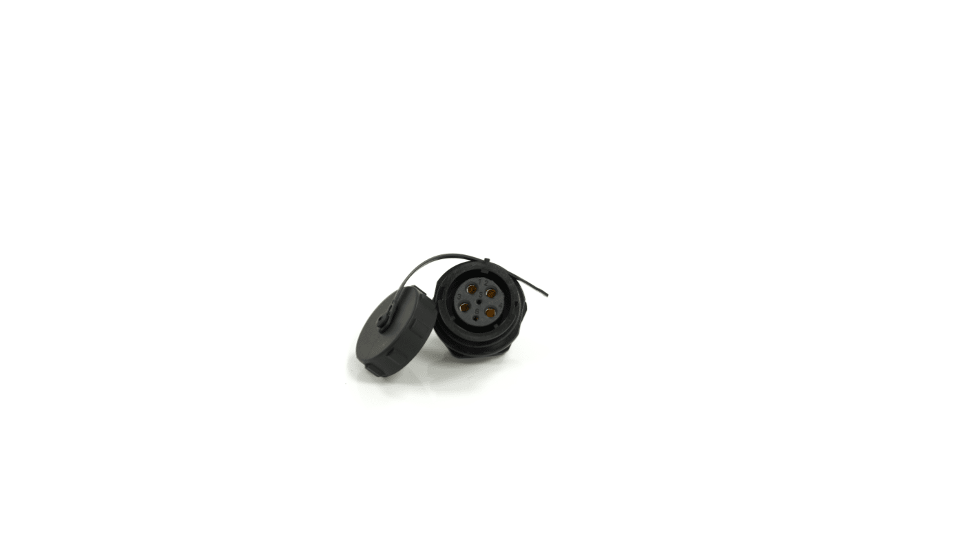 Conector circular RS PRO hembra de 6 vías hembra, Montaje en Panel, IP67