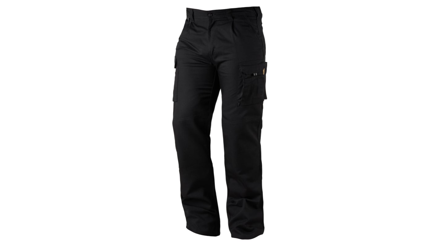 Pantalones de trabajo para Hombre, cintura 30plg, Negro, Resistente, Algodón, Poliéster reciclado Hawk EarthPro Combat