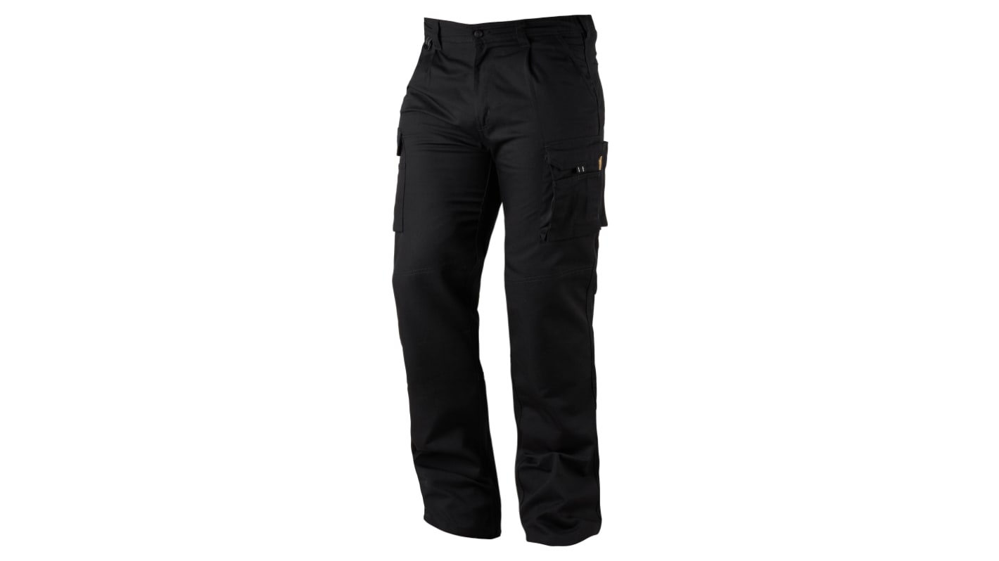 Pracovní kalhoty pánské velikost 32in v pase, Černá, Vysoká odolnost, Bavlna, Recyklovaný polyester, řada: Hawk