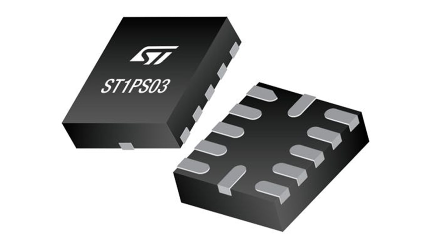 STMicroelectronics, ST1PS03A1QTR Step-Down Switching Regulator, 1-Channel 400mA Selectable 12-Pin, TQFN-12