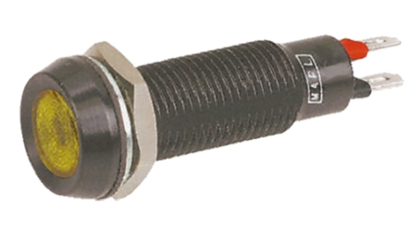 Marl パイロットランプ, 黄, 実装ホールサイズ:8.1mm, 677-521-04