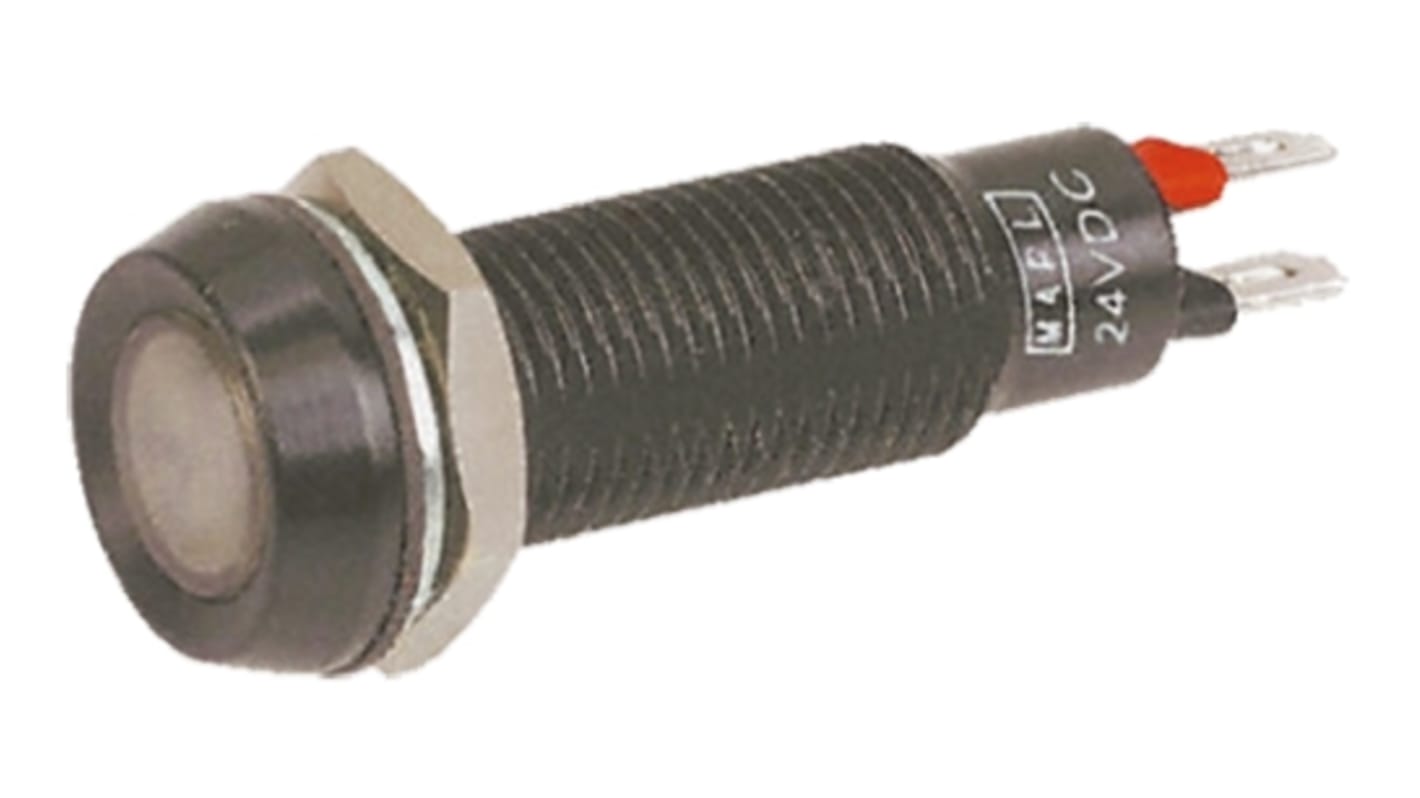 Marl パイロットランプ, 12V dc, 白, 実装ホールサイズ:8.1mm, 677-997-21