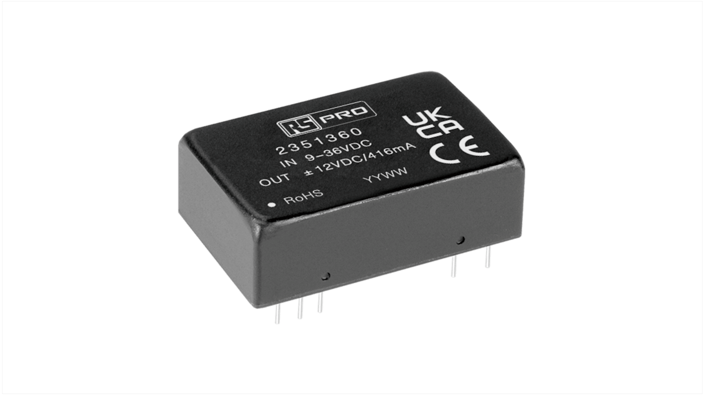 Alimentation à découpage intégrée, RS PRO 10W, 2 sorties à ±12V c.c. ±0.416A