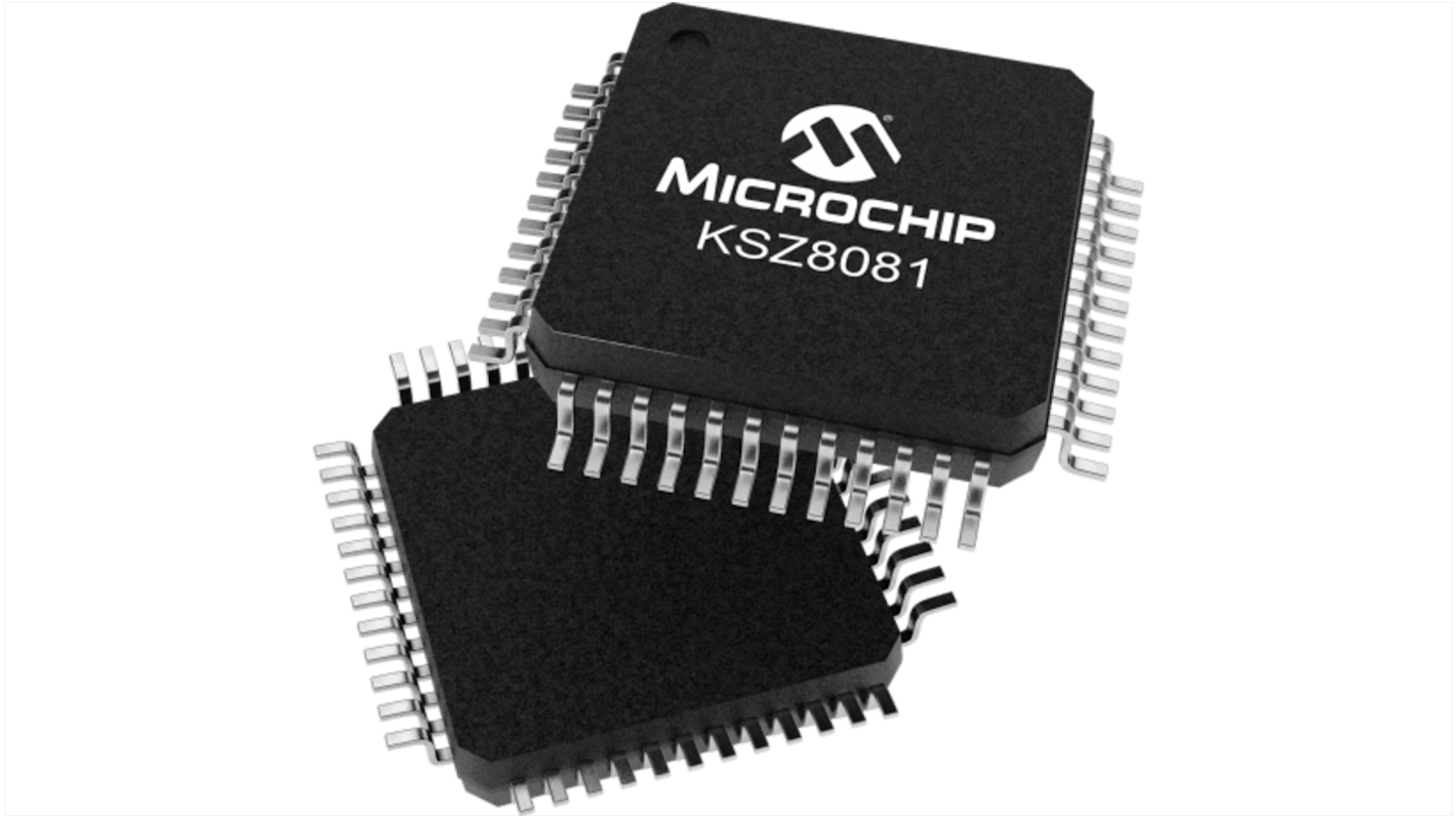 Transceiver Ethernet, KSZ8081MLXIA-TR, IEEE 802.3, LQFP, 48 broches