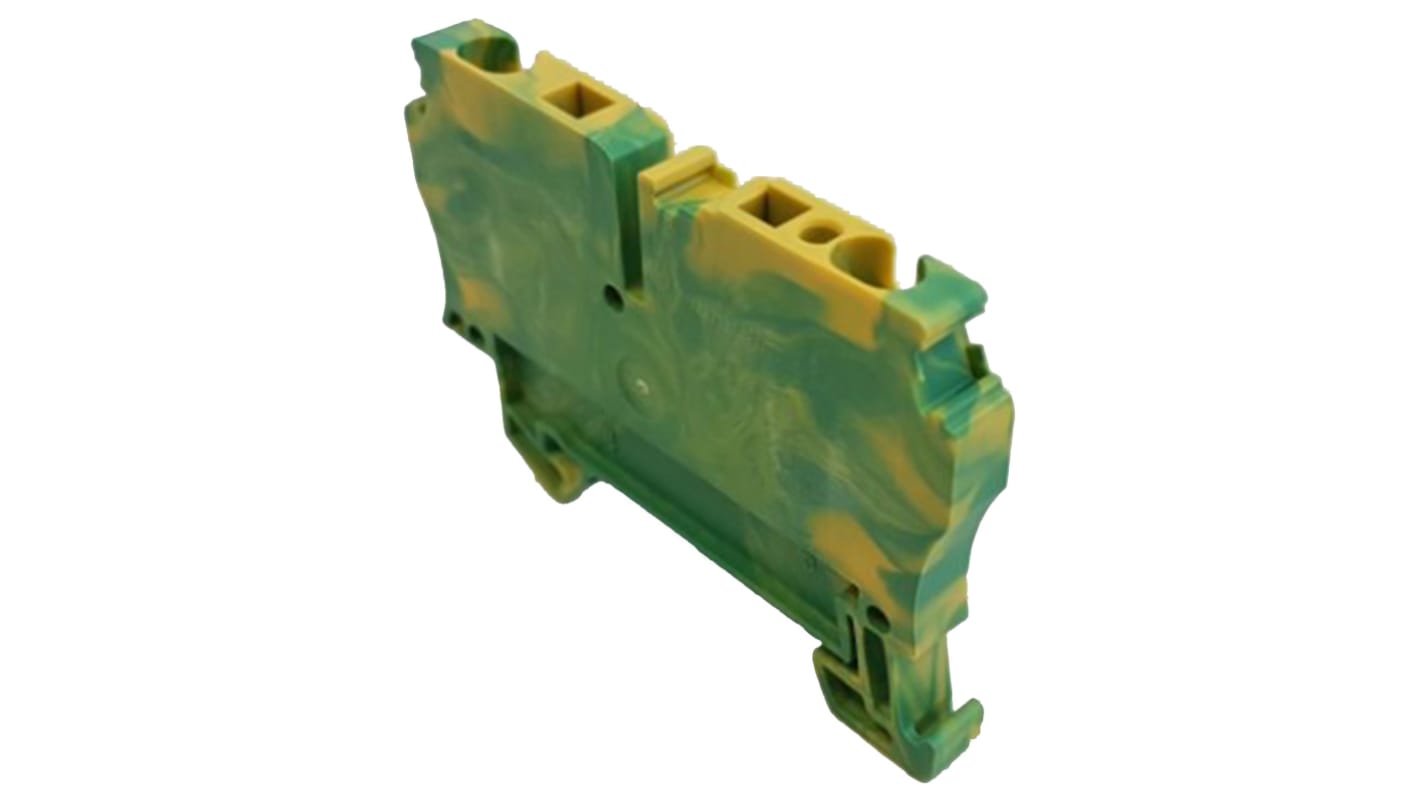 Weidmuller 4-Way WDK 2.5PE Double Deck Earth Terminal Block, 1.5 → 150mm², 26 → 12 AWG Wire, Screw Down,