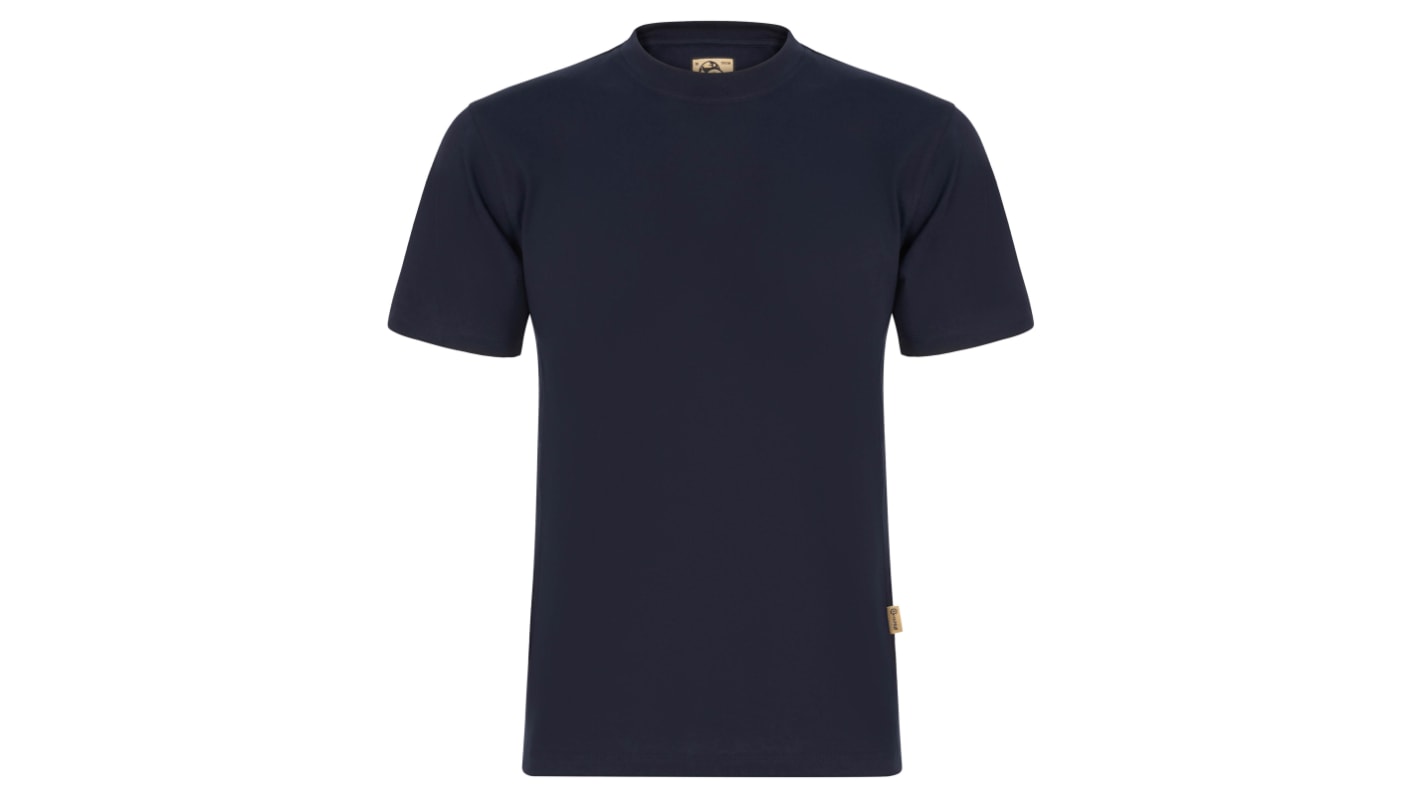 Orn Navy Cotton, Recycled Polyester Short Sleeve T-Shirt, UK- L, EUR- L