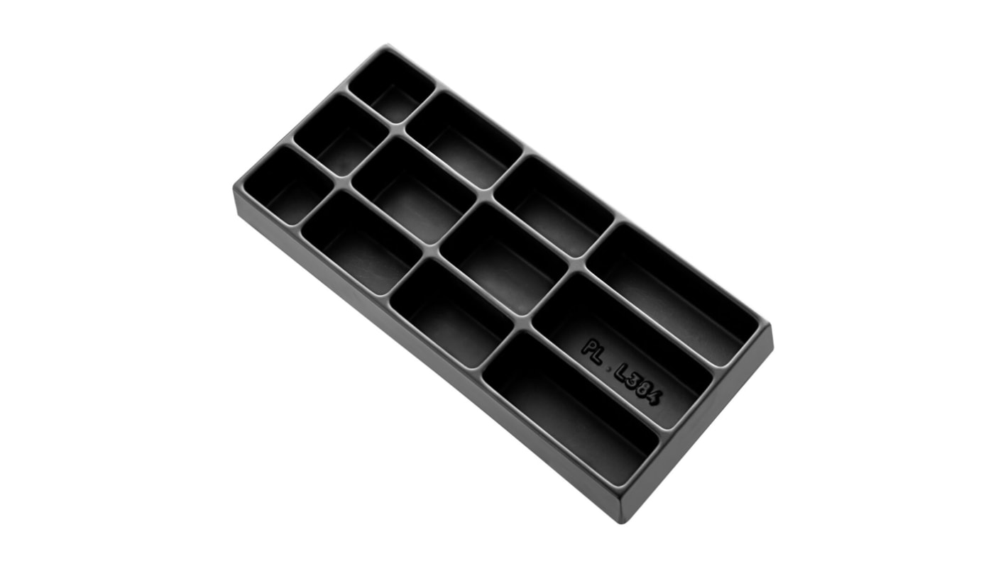 Facom Plastic Tool Tray, inner Dimensions 410 x 188 x 55mm, W 188mm, L 410mm, H 55mm