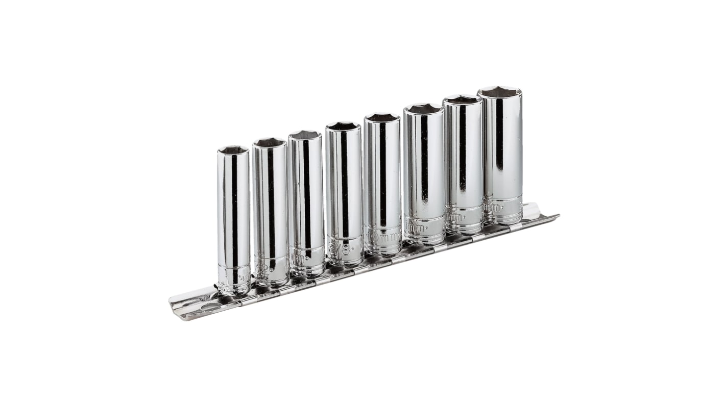 JL.40E 9Piece Metric 3/8 in Deep Socket Set , 12 point RS