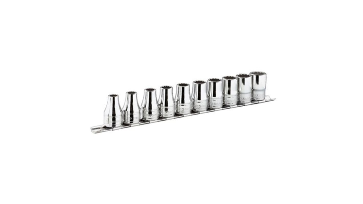 Facom 7-Piece Metric 3/8 in Deep Socket Set , 12 point