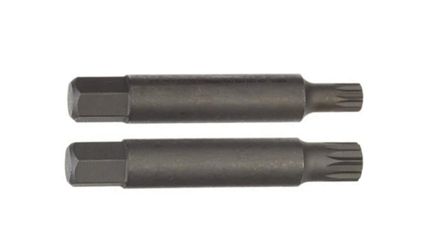 Facom Screwdriver Bit, XZN M8 & M10 Tip, 1/4 in Drive, Square Drive