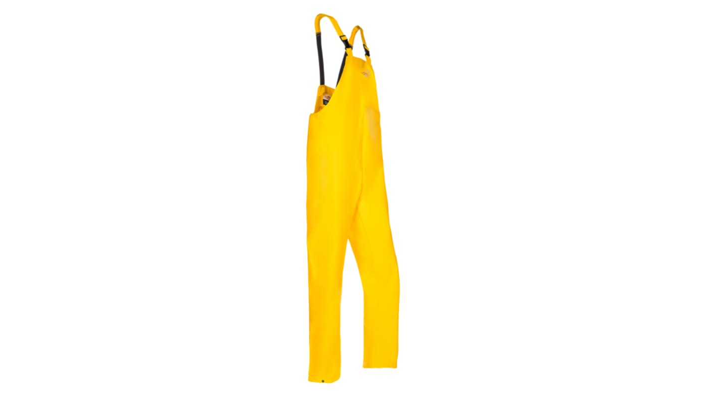 Peto de trabajo reutilizable Unisex Sioen de color Amarillo, talla L, propiedades: Impermeable, a prueba de viento