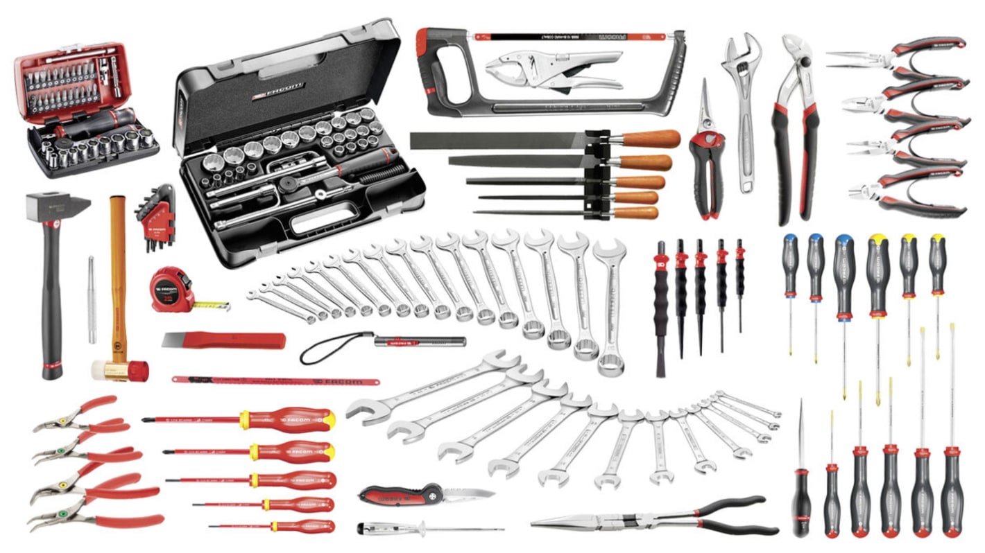 Facom 168 Piece Mechanical Tool Kit with Foam Inlay