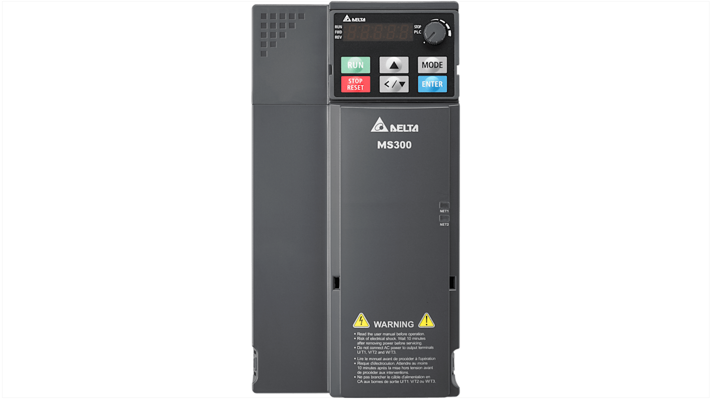 Delta Electronics Inverter Drive, 5.5 kW, 3 Phase, 460 V, 13 A, VFD-MS Series