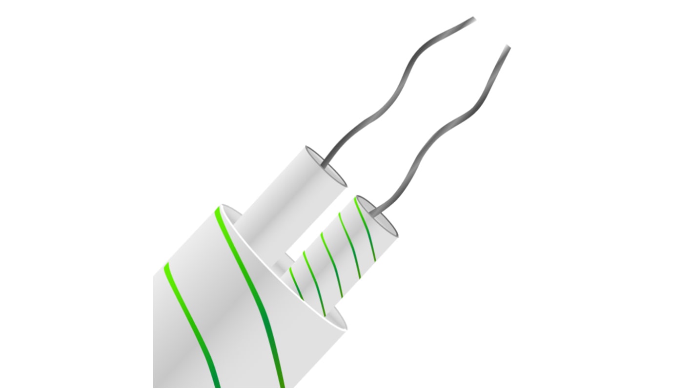 Przewód termoparowy K dł. 25m 1/0.315mm -60 → +400 °C. Włókno szklane 2-żyłowy Nieekranowany