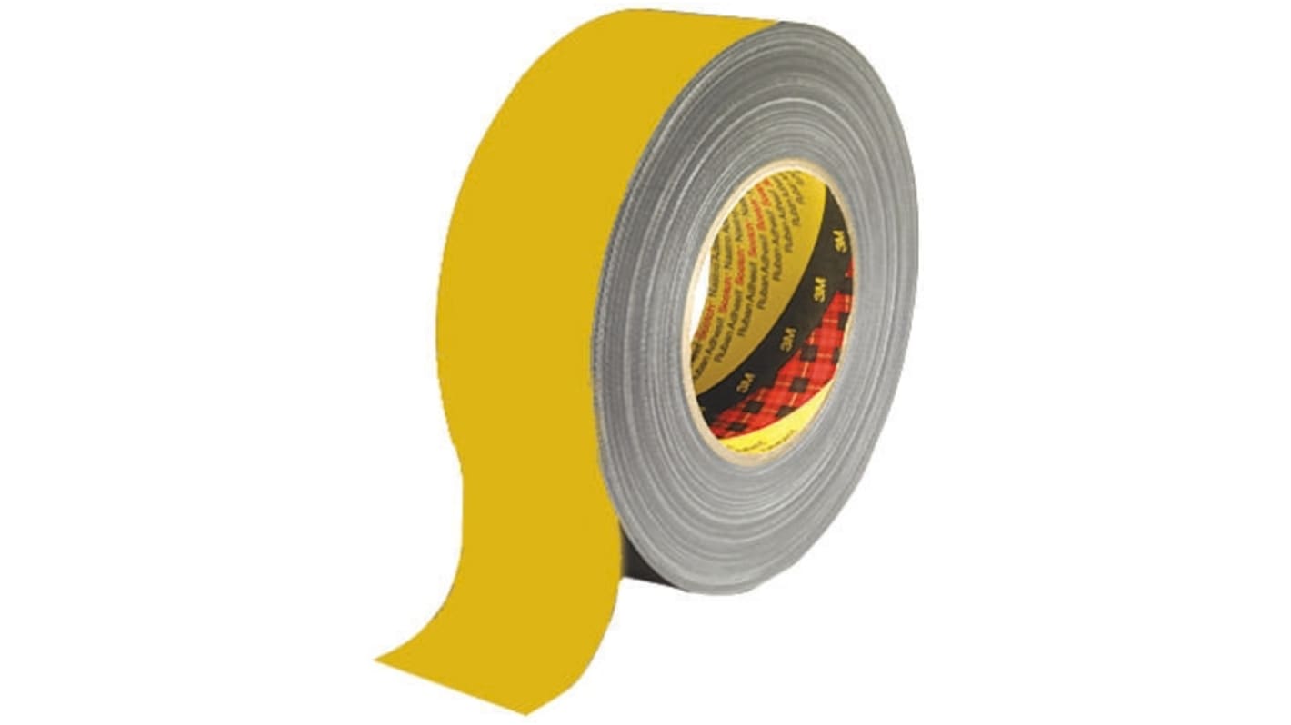 Y389 JAUNE 3M Scotch 389 Duct Tape, 50m x 50mm, Yellow, PE Coated