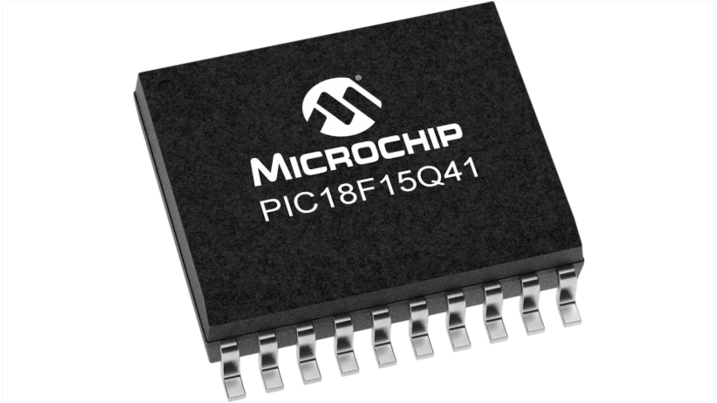 Microcontrolador MCU Microchip PIC18F15Q41-I/SO, núcleo PIC18F de 8bit, 64MHZ, SOIC de 20 pines