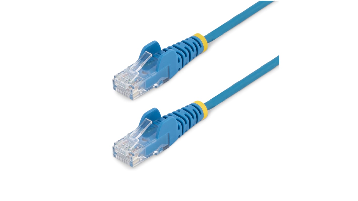 Cable Ethernet Cat6 U/UTP StarTech.com de color Azul, long. 3m, funda de Al(OH)3 (hidróxido de aluminio) EVA