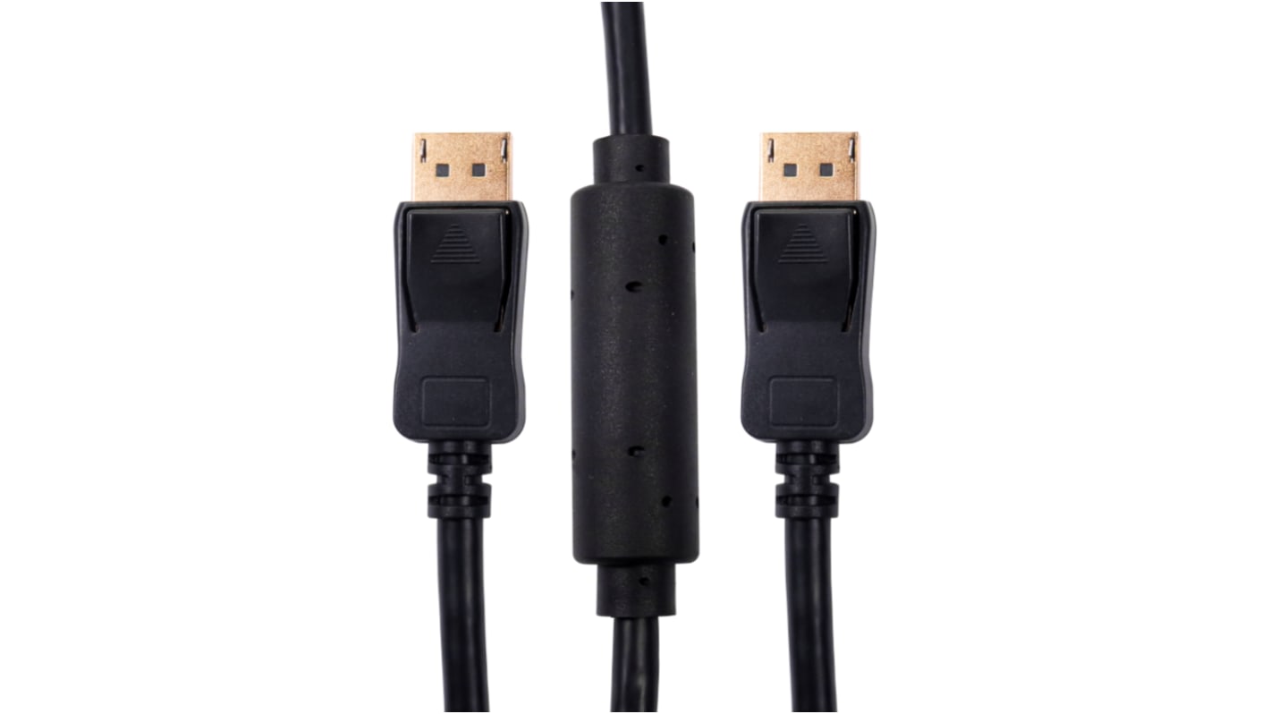 RS PRO Male DisplayPort to Male DisplayPort Cable, 4K, 7m RS