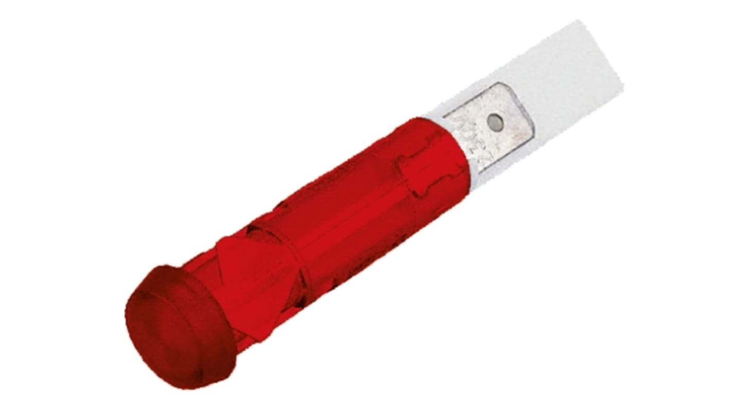 Indicatore da pannello Arcolectric (Bulgin) Ltd Rosso Neon, 110V ca, Sporgente, foro da 9.5mm